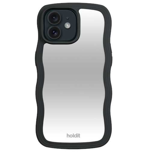 holdit Iphone 12/12 Pro Wavy Cover, Black/Mirror