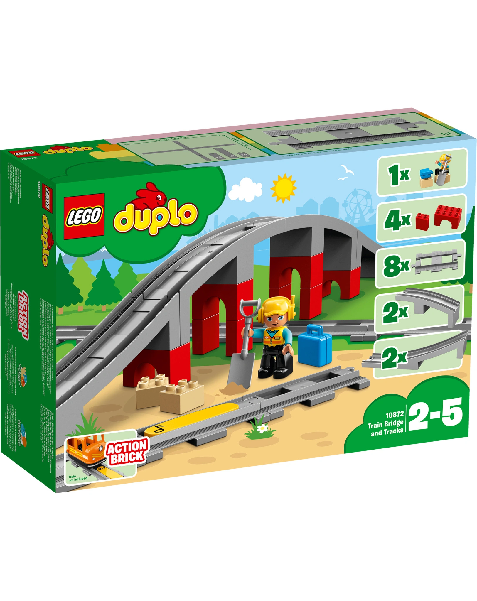 LEGO® 10872 DUPLO® Eisenbahnbrücke und Schienen