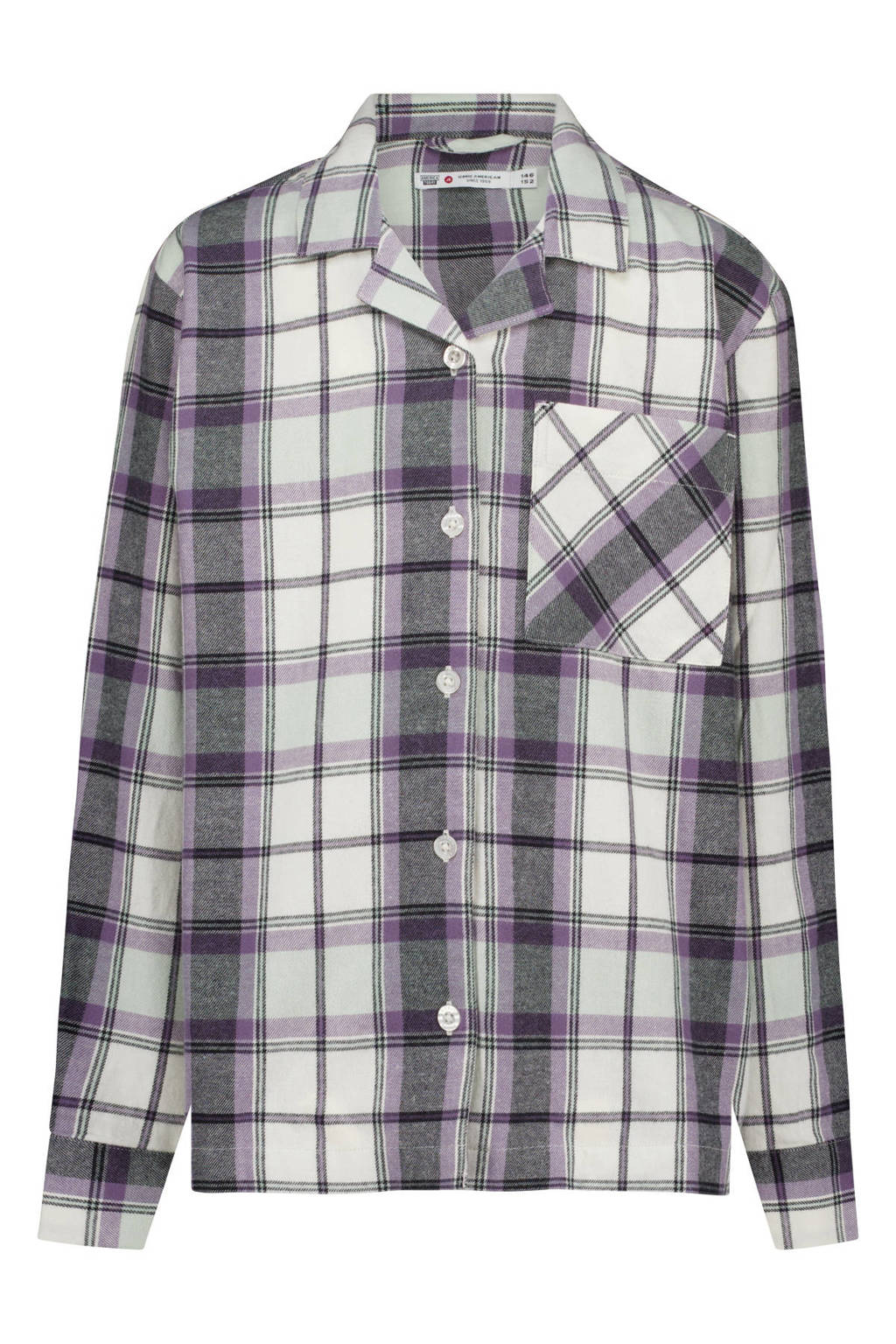 America Today pyjamatop Labelle JR lila/wit