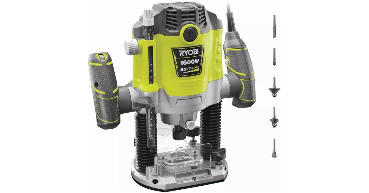 RyobiBovenfrees RRT1600-K  (Groen/zwart, Incl. koffer)