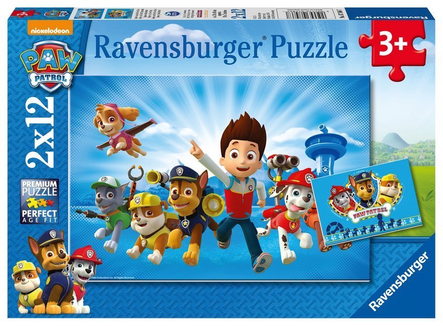Puzzle RYDER UND DIE PAW PATROL 2x12-teilig