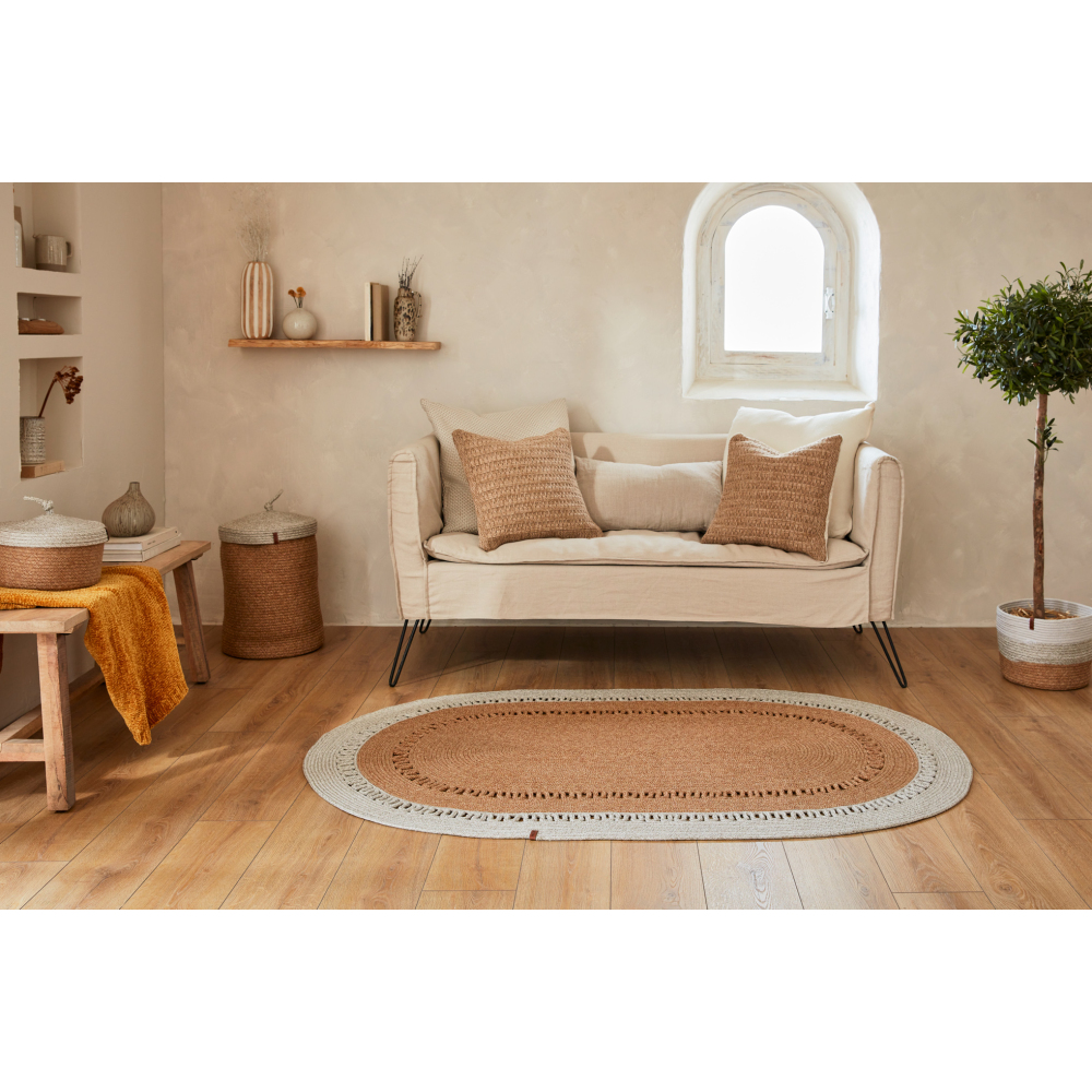 Tapis intérieur extérieur effet jute lima 4503 gris 120 x 180 cm