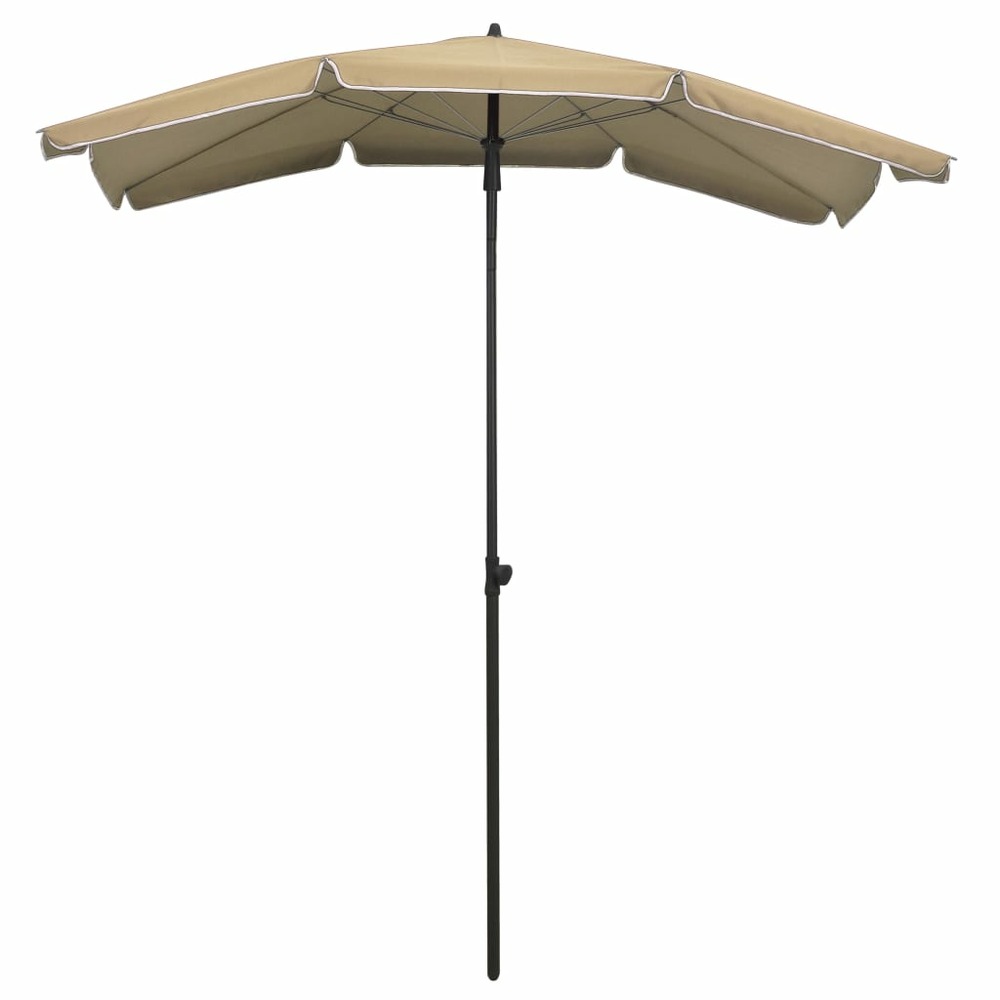 Parasol de jardin avec mât 200 x 130 cm taupe