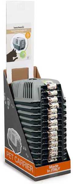 Beeztees katten reismand Pratiko Eco groen / grijs 48 x 31 x 33 cm