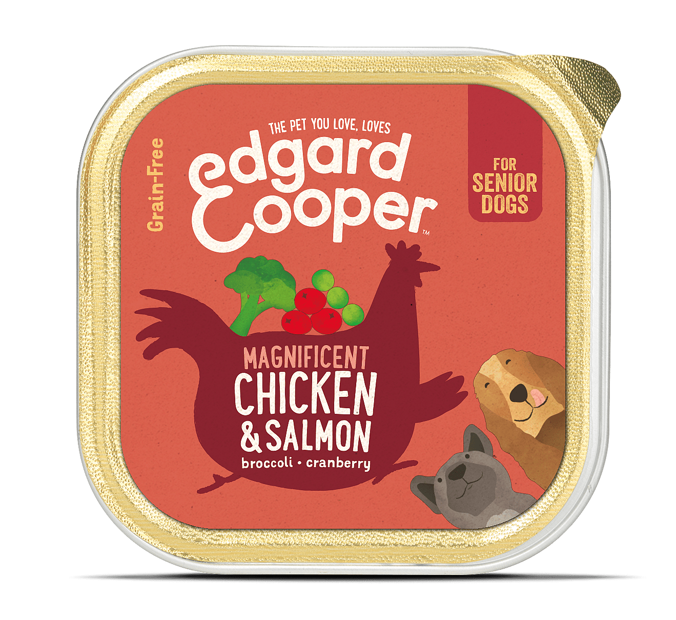 Edgard & Cooper Senior Kuipjes Kip en Zalm 11 x 150 gram
