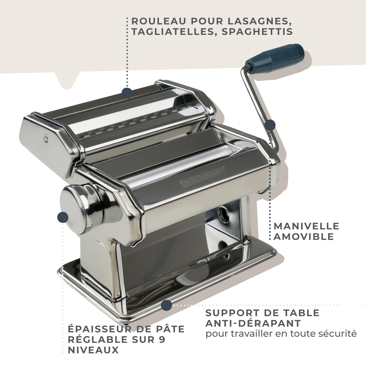 Machine à pâtes manuelle Fackelmann Easy Prepare Fackelmann
