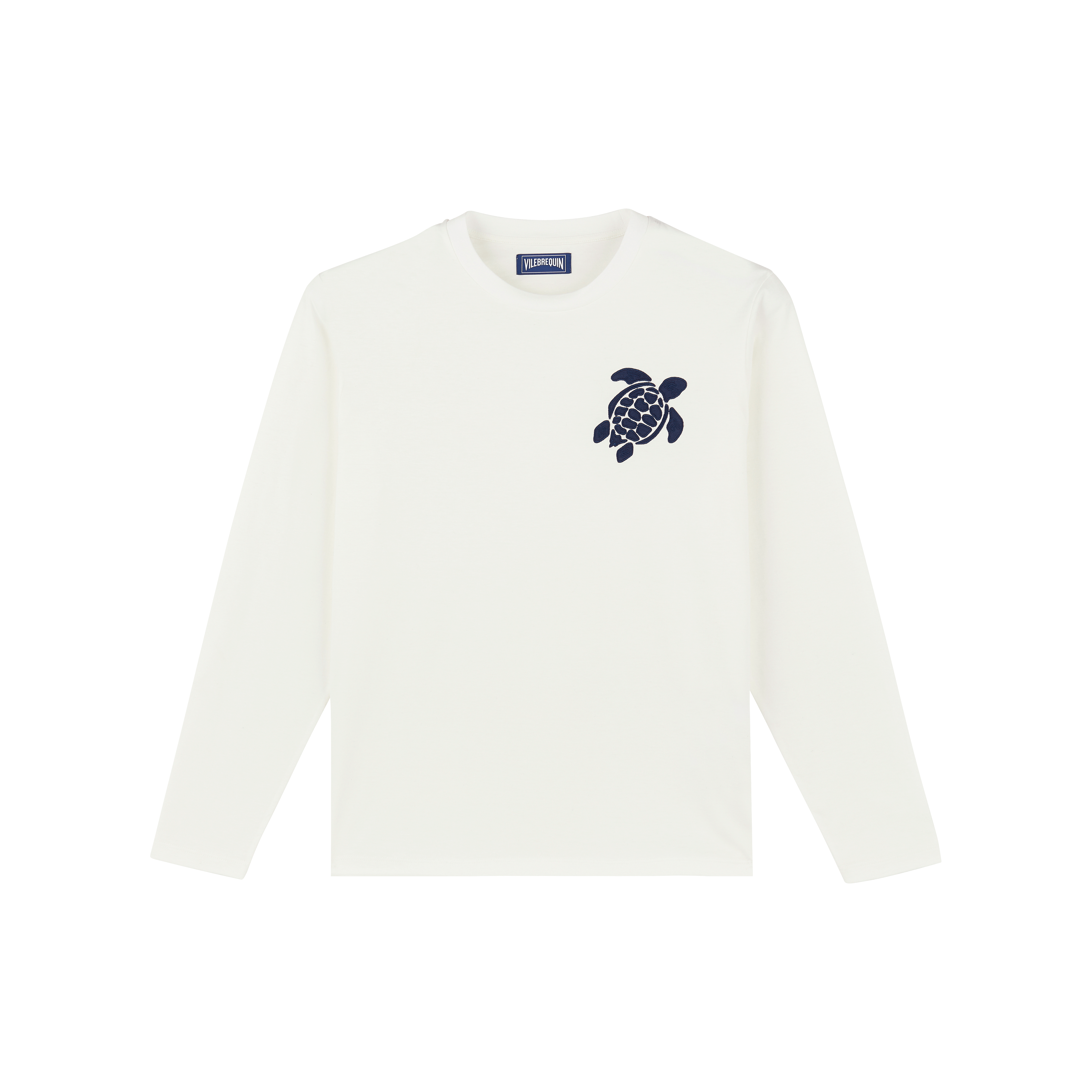 T-shirt manches longues en coton homme Tortue brodée