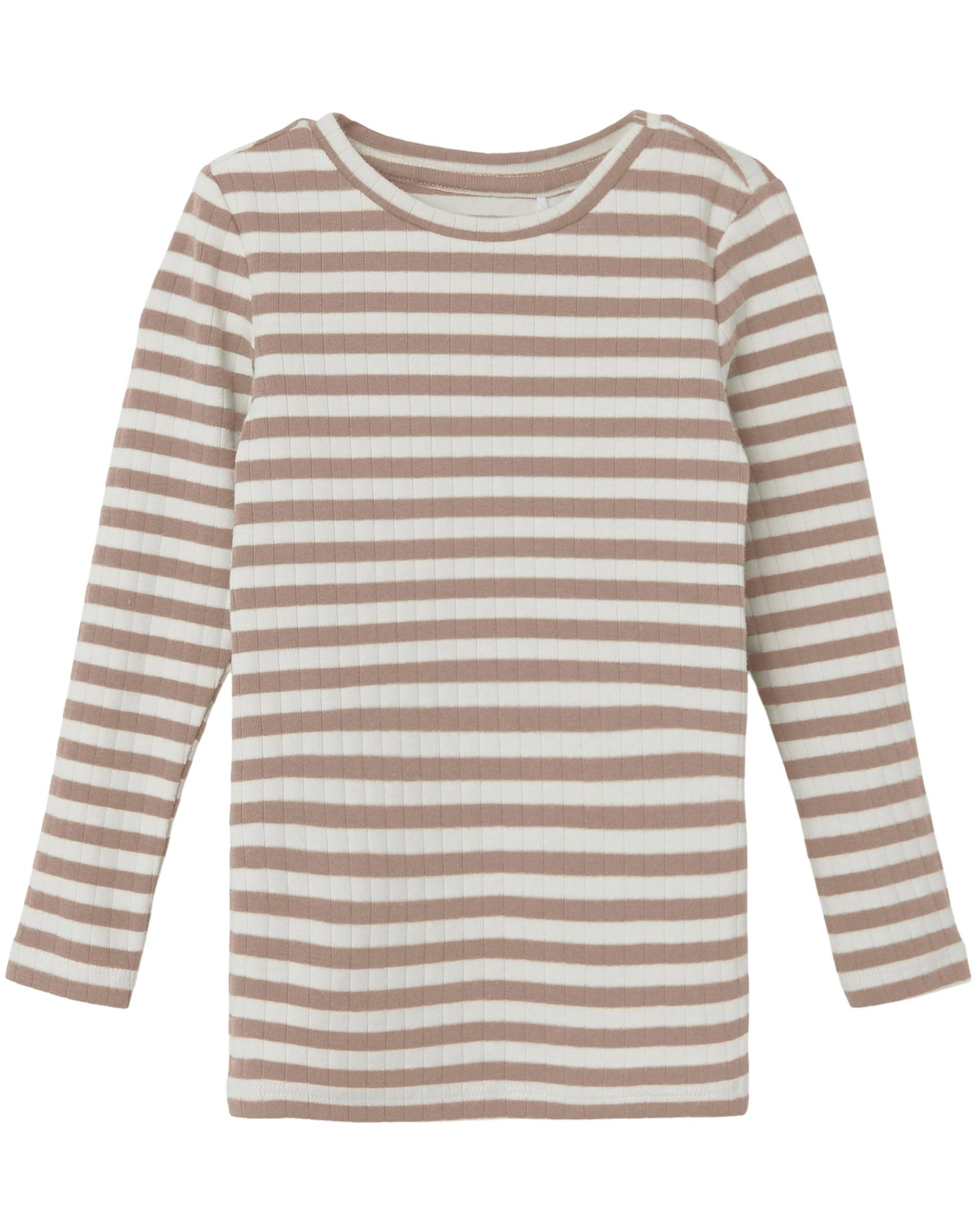 Langarmshirt NKFSURAJA STRIPES MINI in braun/weiß