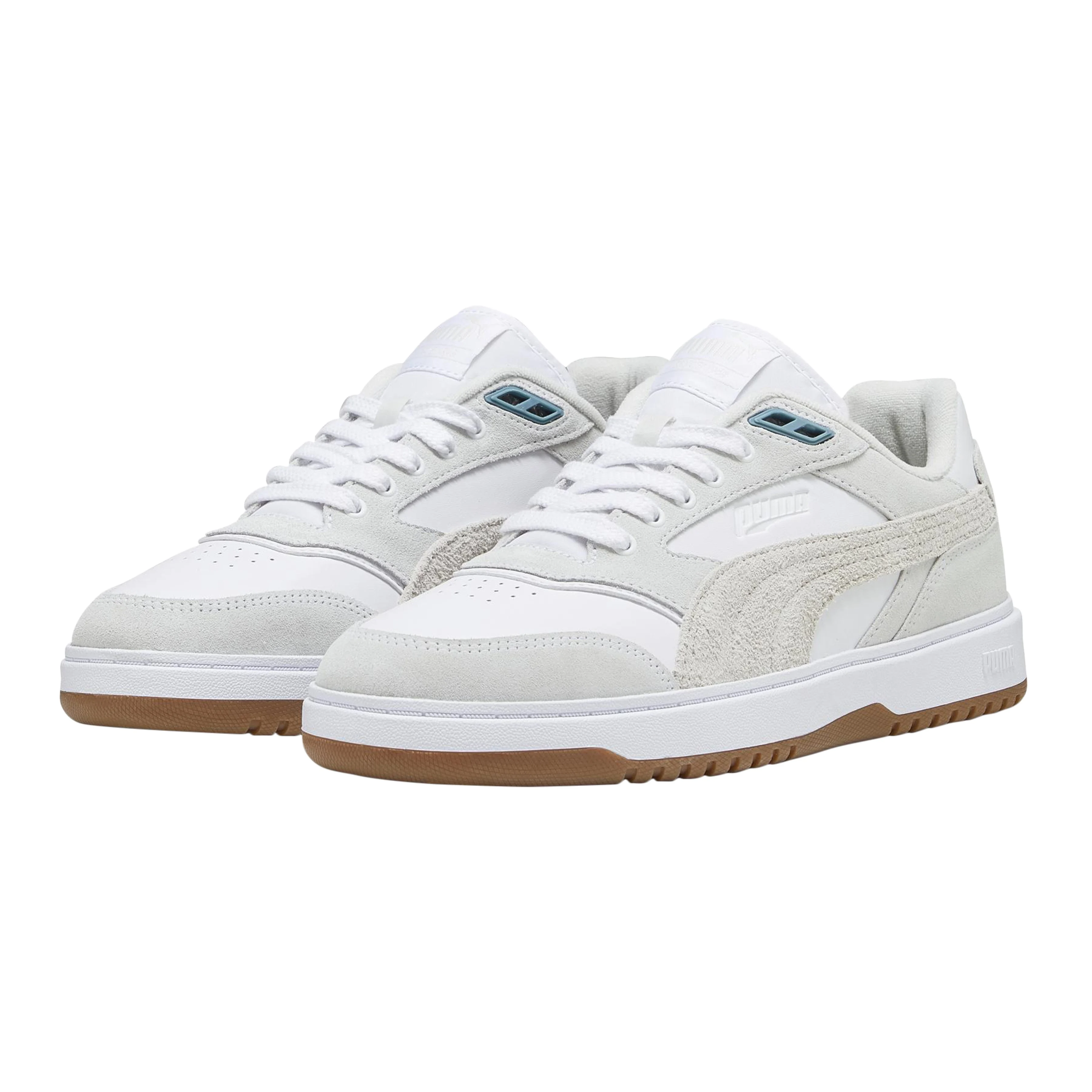 Basket basse cuirdouble court prm | Blanc