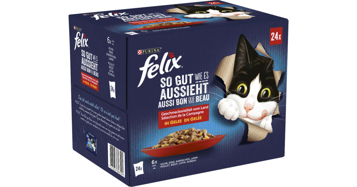 PURINA Felix Fleischauswahl in Gelee 24x 85 gr
