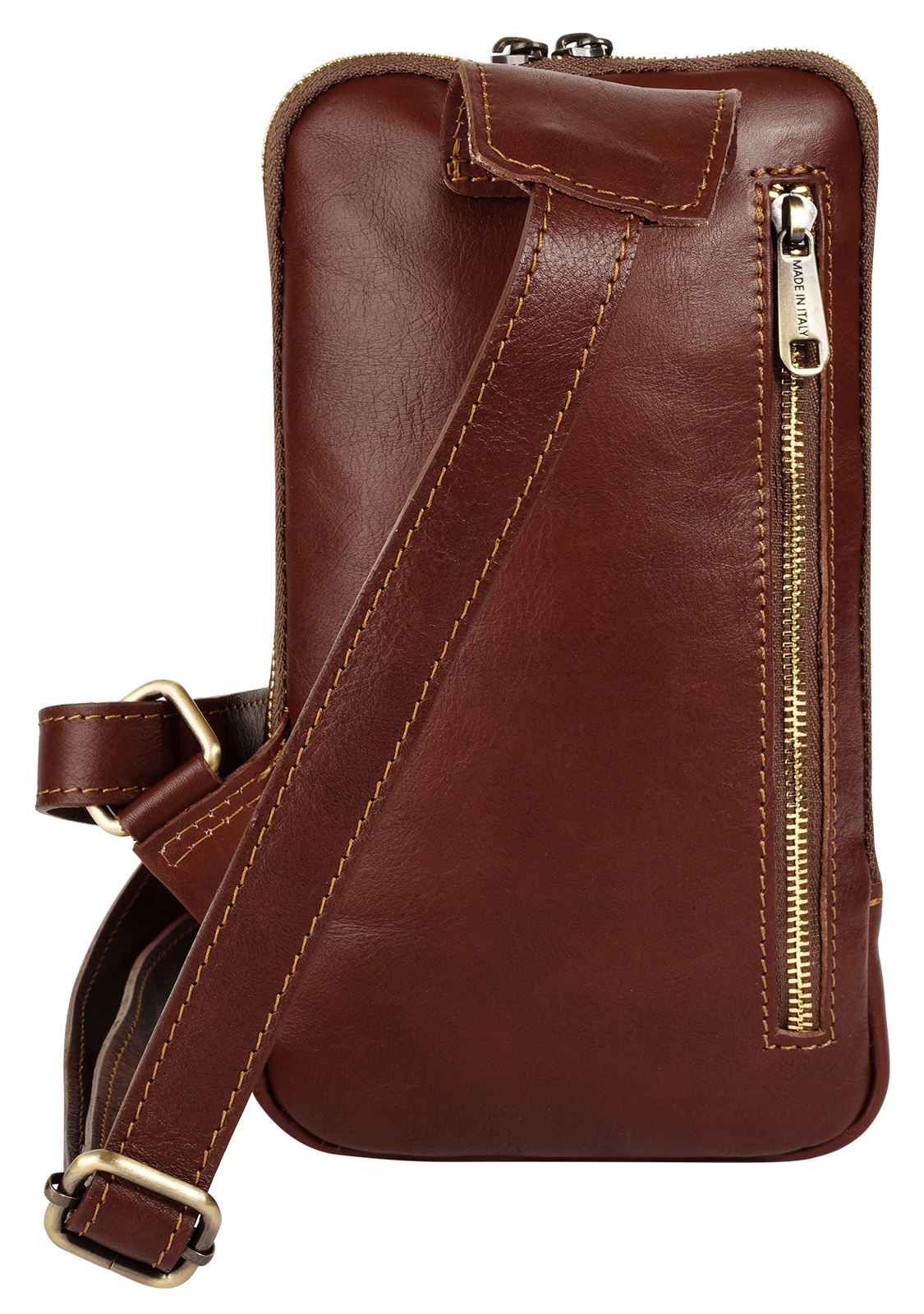 Piké Umhängetasche echt Leder, Made in Italy