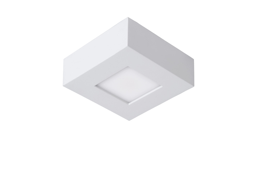 Lucide Brice vierkante plafondlamp 10.8cm 8W wit