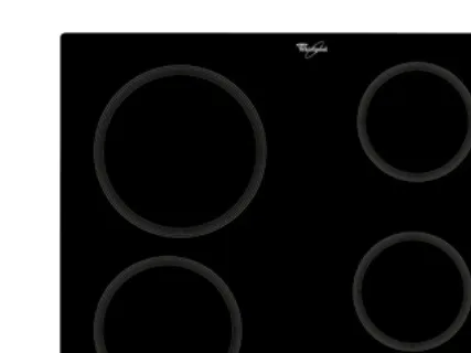 Whirlpool AKT 801/NE - Keramisk kogeplade - 4 plader - Niche - bredde: 56 cm - dybde: 49 cm - rammeløs - sort