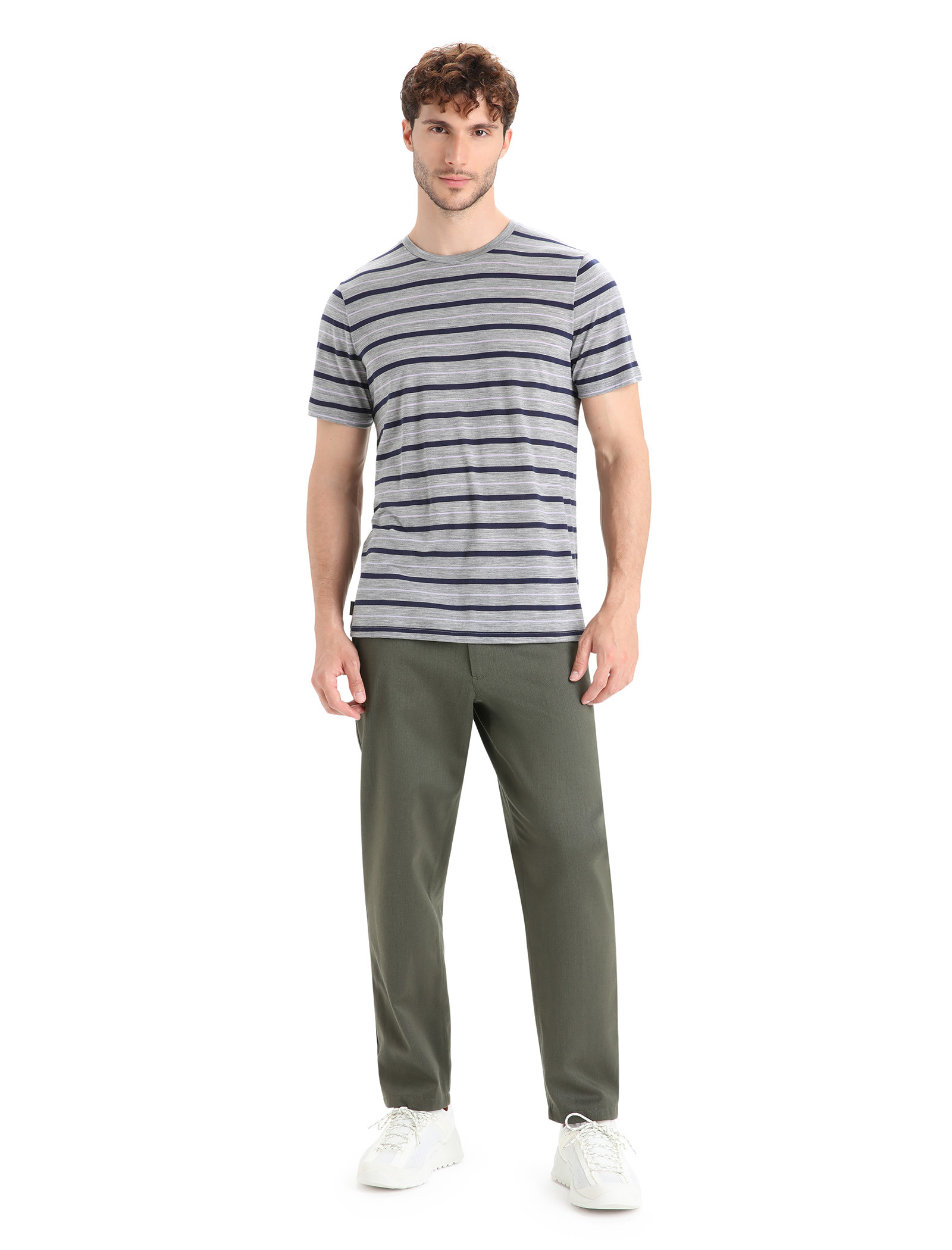 Men Merino Wave SS Tee Stripe