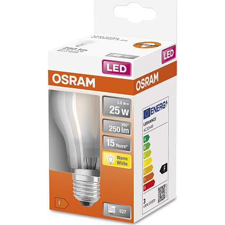 Osram LED kronepære 3W - varmt hvidt lys