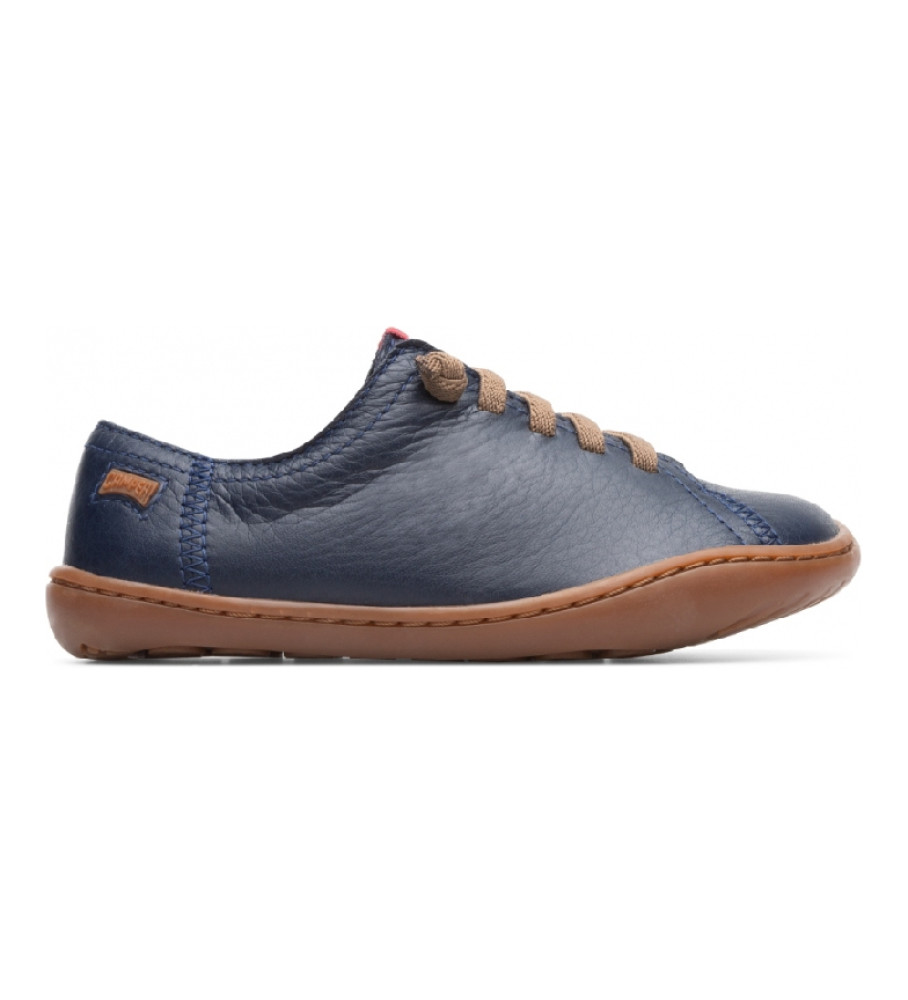 Sapatos de couro marinho Camper Peu Cami