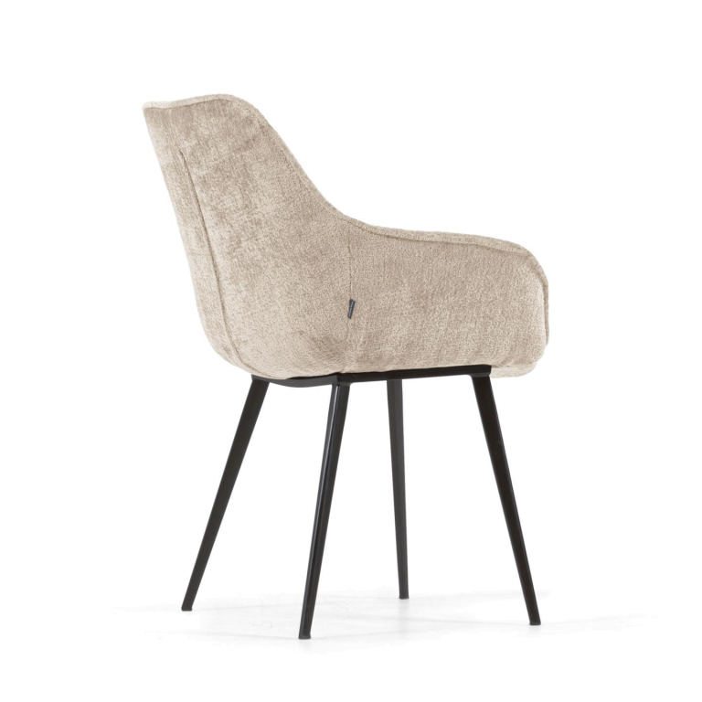 Kave Home Amira eetkamerstoel beige chenille
