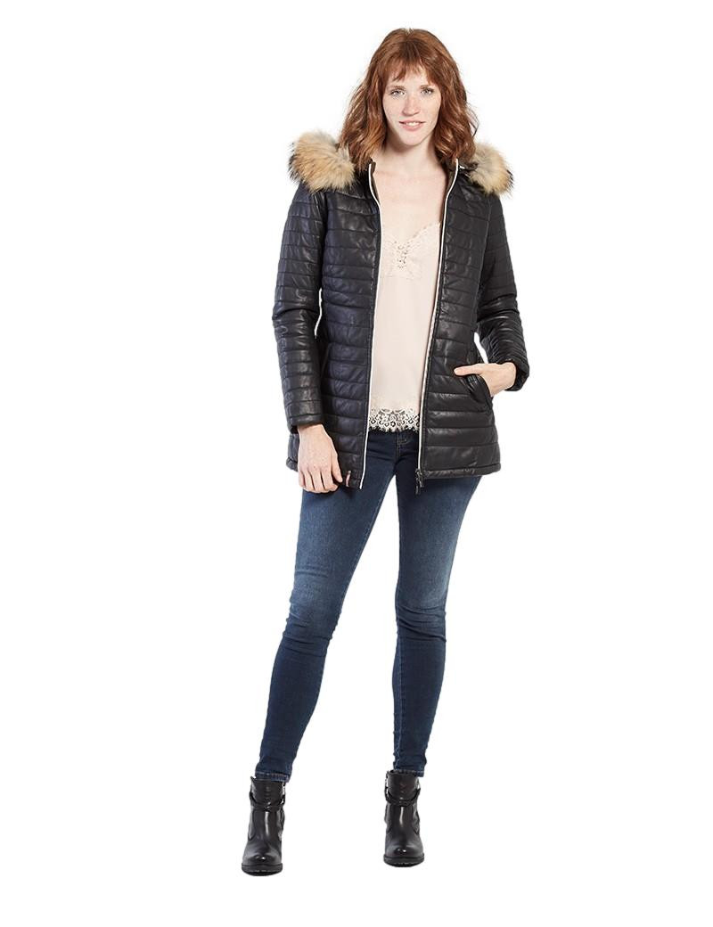 OAKWOOD POPPY LA DOUDOUNE CUIR