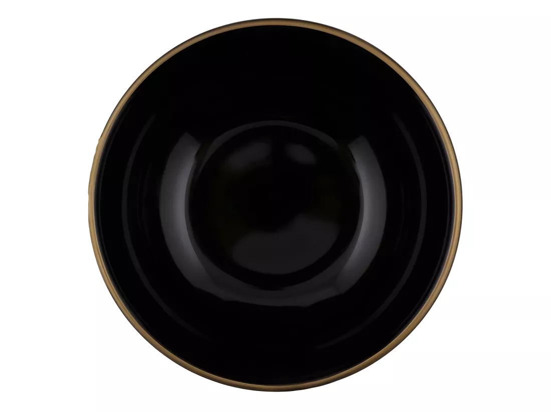 Service de table 24 pièces Erve Céramique Noir et lisère Or