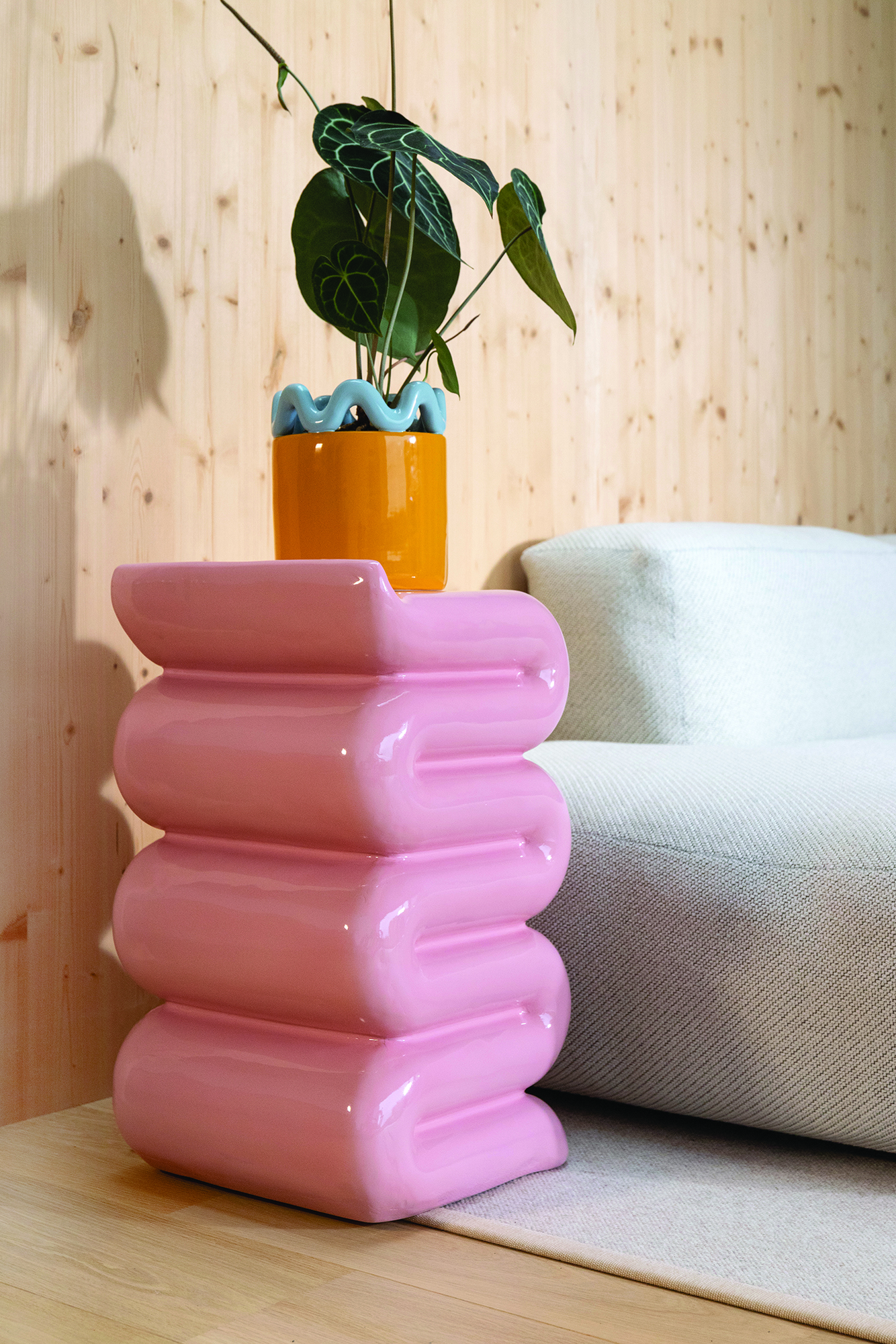 Bijzettafel Pillar whip pink
