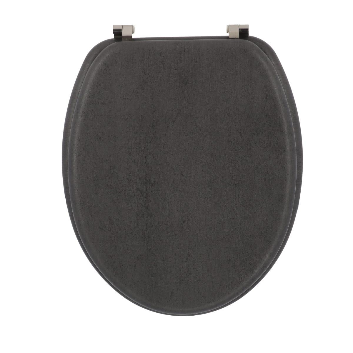 ABATTANT WC BOIS MOULE 18 POUCES ATTACHES ACIER FACON BETON