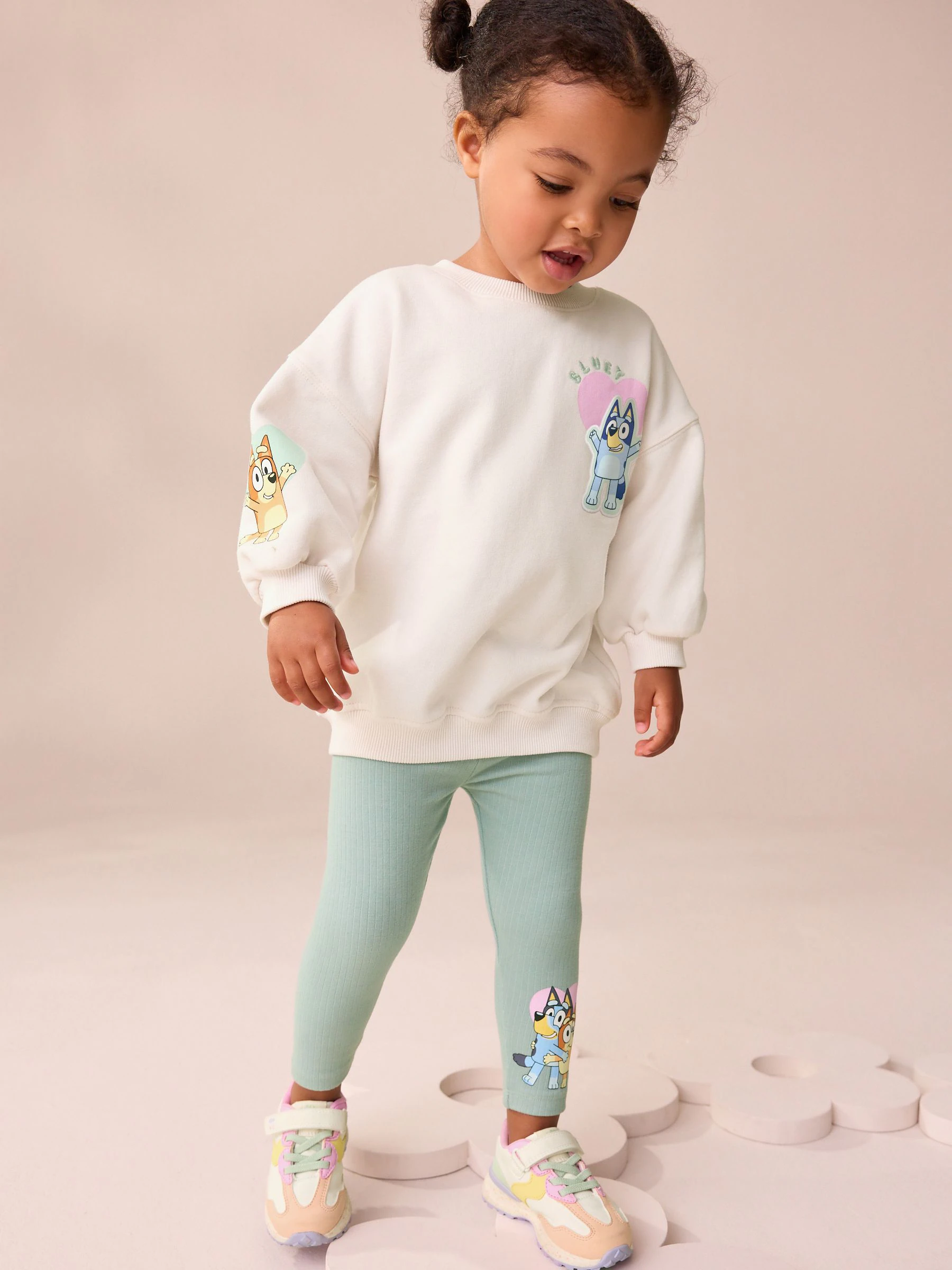 Crème - Bluey-set van sweatshirt en legging (12mnd -7jr)
