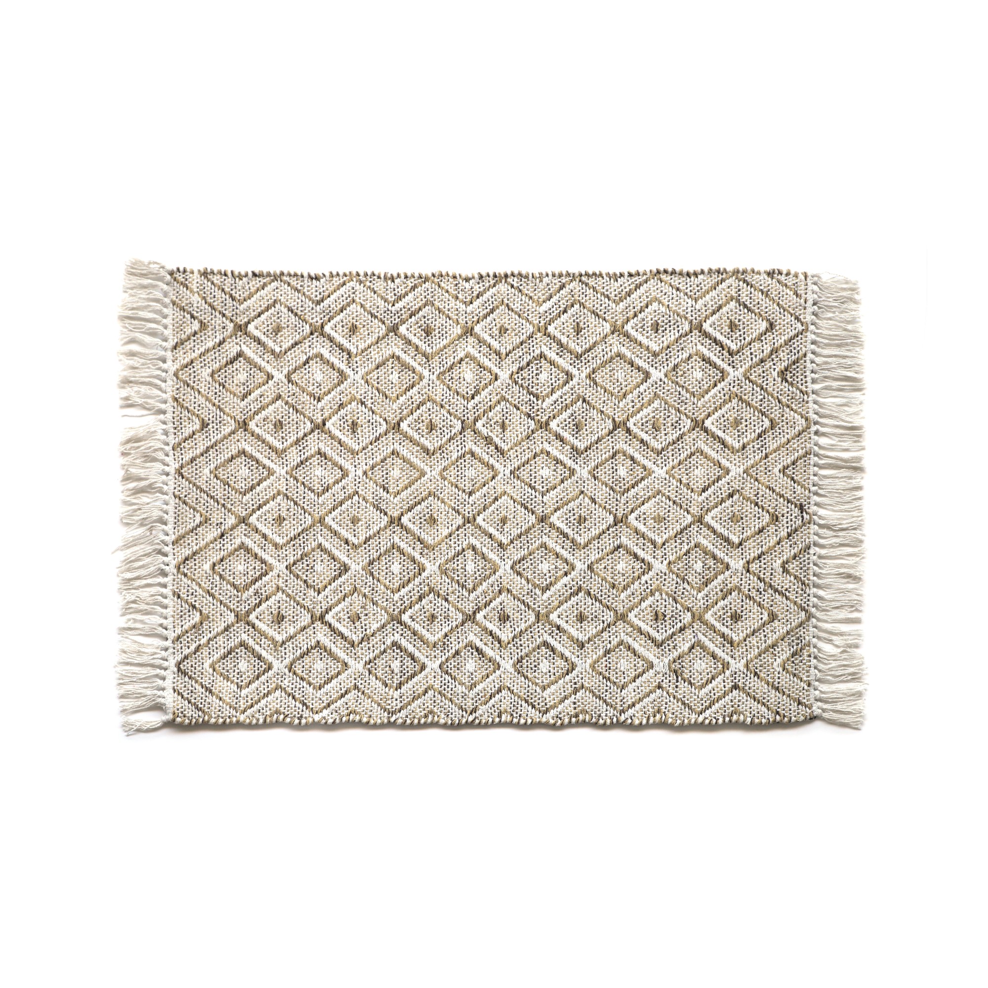 Mini-Rug 'Karama', braun-weiß, T 60 cm, B 90 cm von fischer's lagerhaus