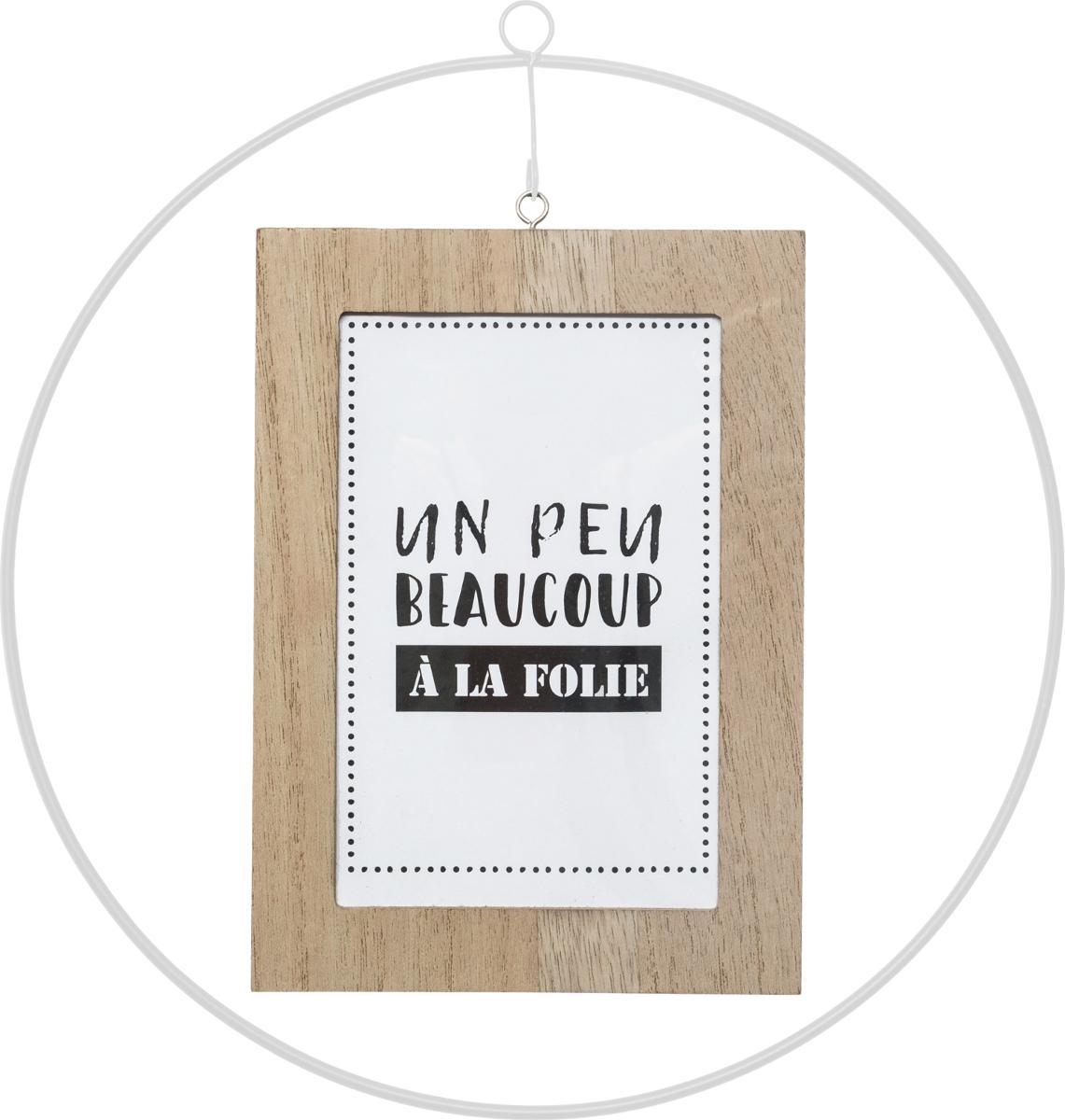 CADRE PHOTO METAL ET BOIS 10X15CM