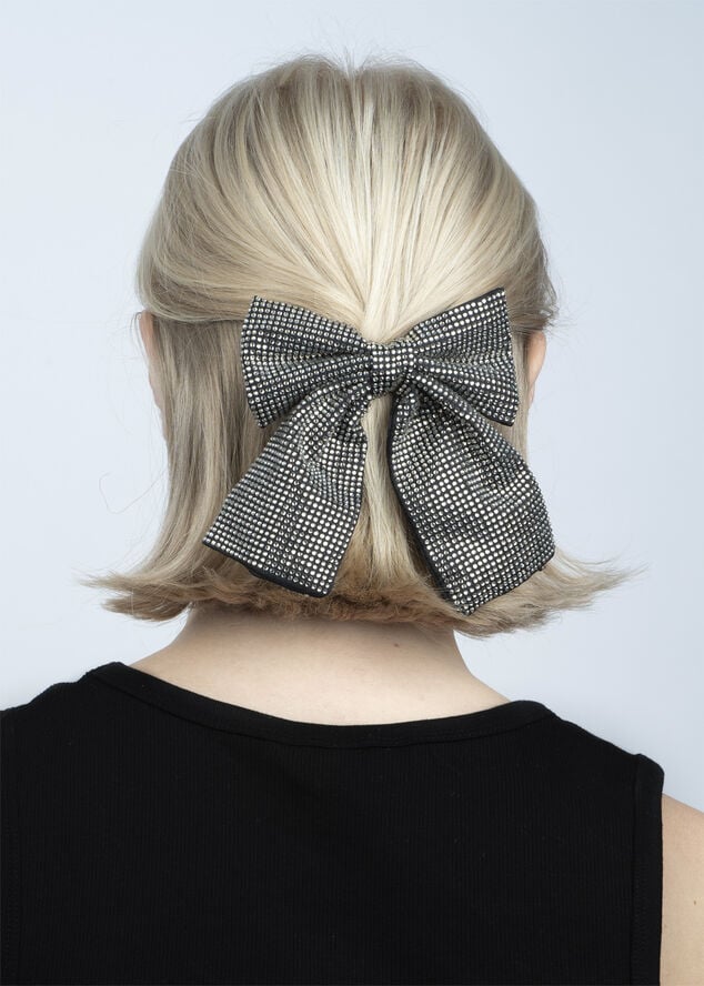 Sui Ava Kelly Crystal Bow Black diamond