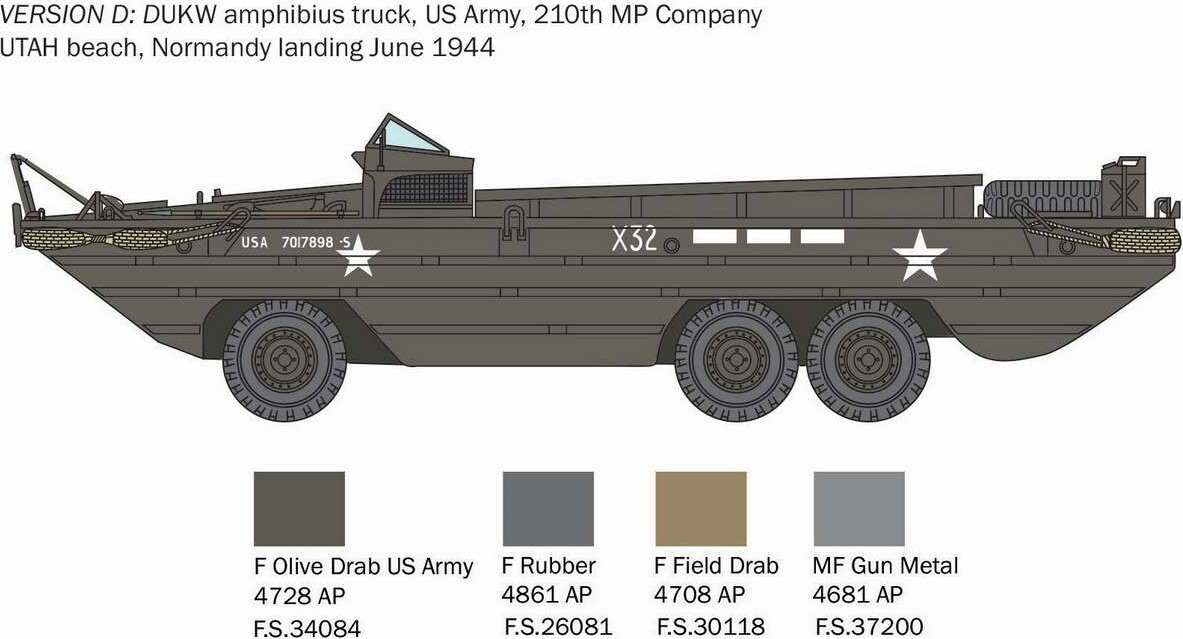 Italeri - D-Day - Dukw Amphibious Truck Byggesæt - 1:35 - 6392S