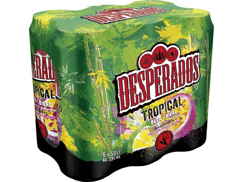 Desperados Bier Tropical 6 x 0.5 l Biermischgetränk mit tropischem Geschmack