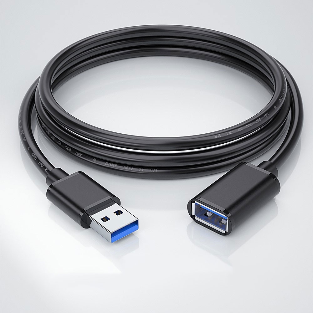 (3m) USB A auf USB 3.0 A-Buchse Verlängerungskabel Adapter Kabel (EXCAM-YTD01) - Schwarz