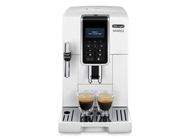 De'Longhi DINAMICA ECAM350.35.W - Automatisk kaffemaskine med mælkeskummer - 15 bar - hvid