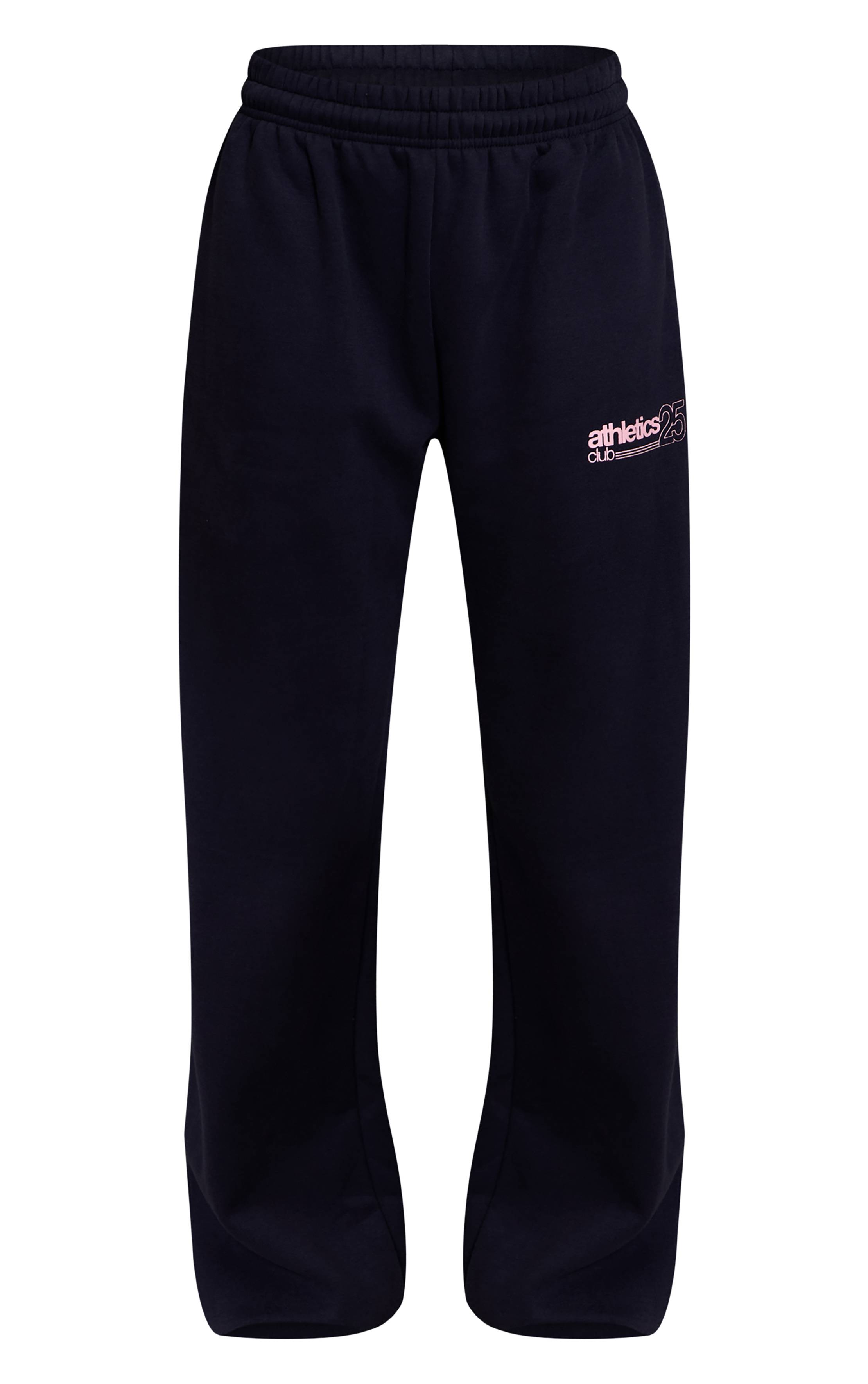 Bleu Marine Pantalon De Jogging En Molleton De Coton Athletics 25 Avec Chevilles Resserrées