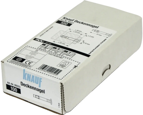 Knauf plafondspijker 6 x 30 mm, verpakking van 100 stuks.