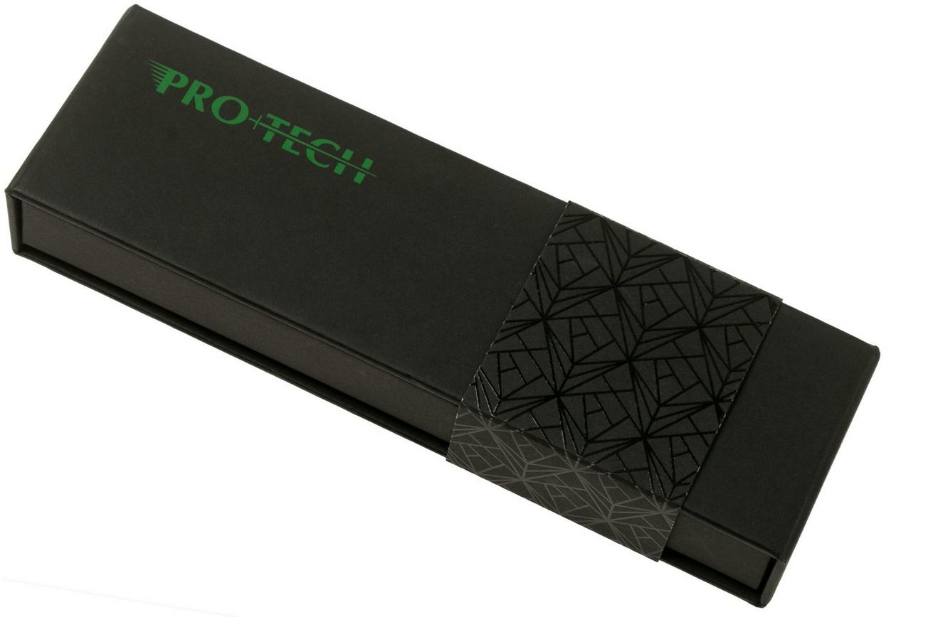 Pro-Tech Malibu 5205 Stonewashed 20CV Reverse Tanto, Black Textured Aluminum zakmes