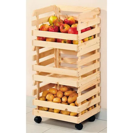 Kesper Kartoffel- & Obsthorde 3 tlg., FSC®-zertifiziertem Kiefernholz