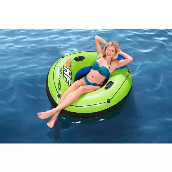 Bestway Hydro Force Luxus Schwimmreifen mit Rückenlehne 106 x 106 x 45 cm