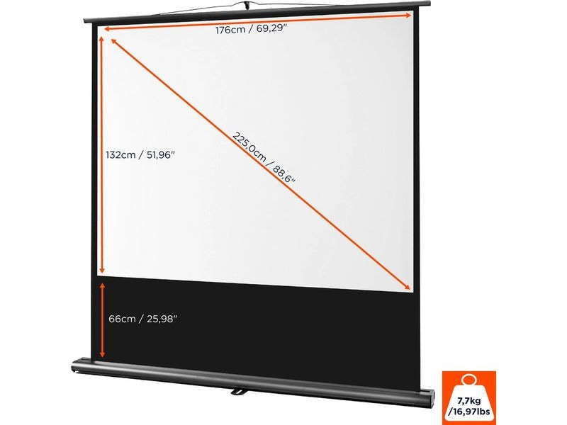 Celexon Mobile Leinwand Ultramobil Pro 180x135cm 4:3 Pull-Up Leinwand