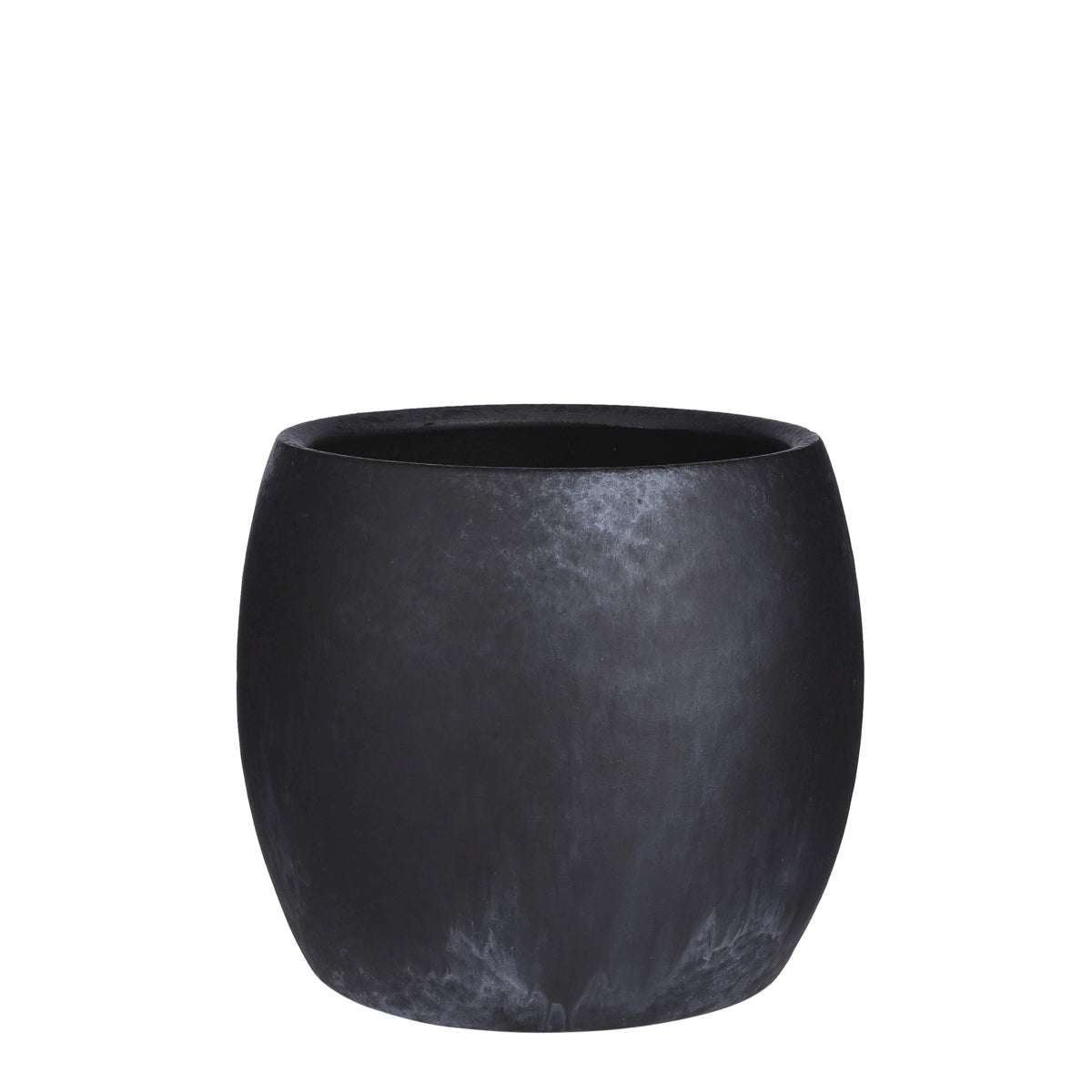 Mica decorations pot de fleur lester - 24x24x22 cm - terre cuite - noir