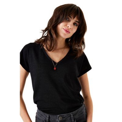 Tee-shirt à manches courtes femme à col V GARCIA