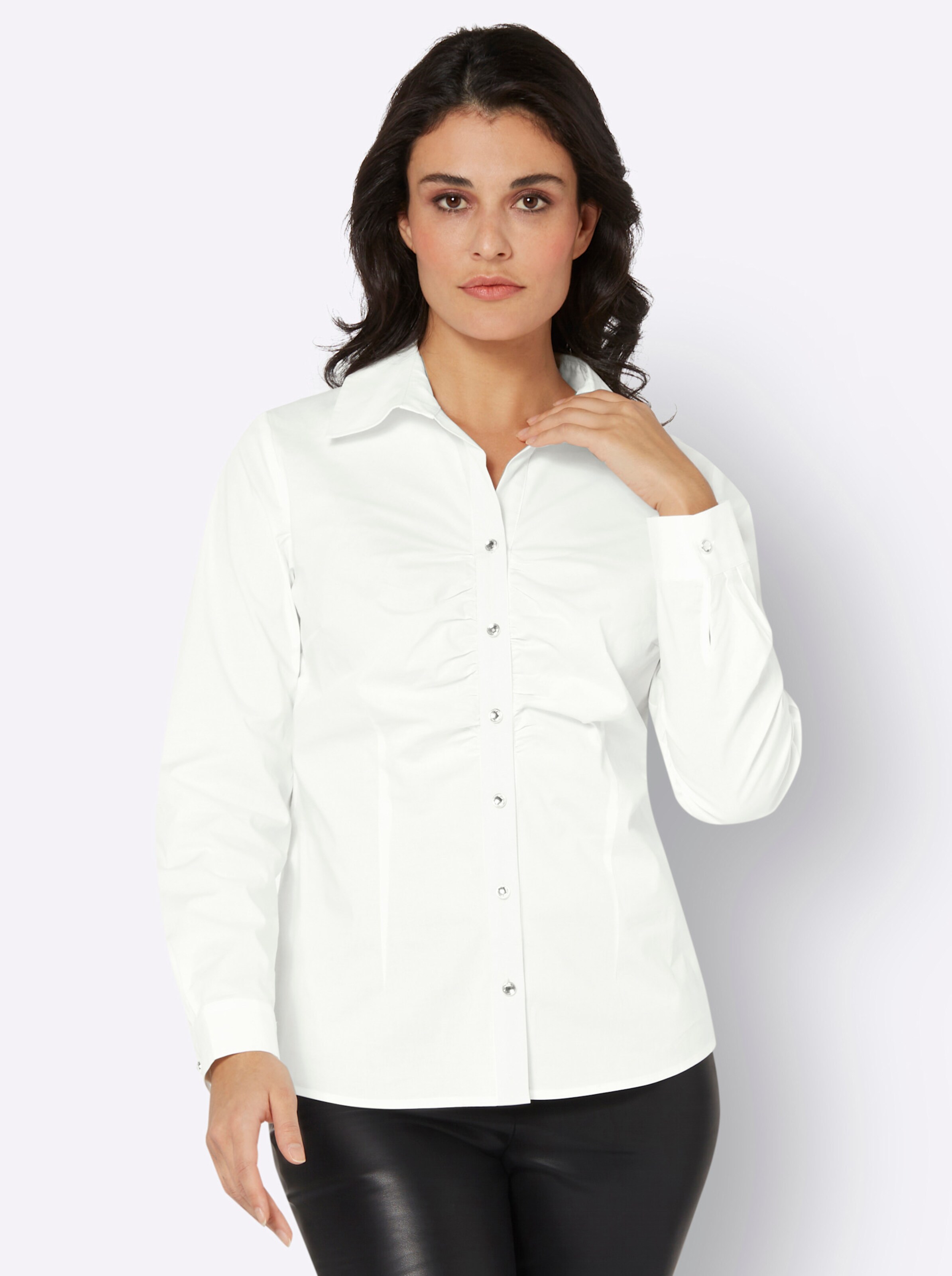 Bluse in ecru