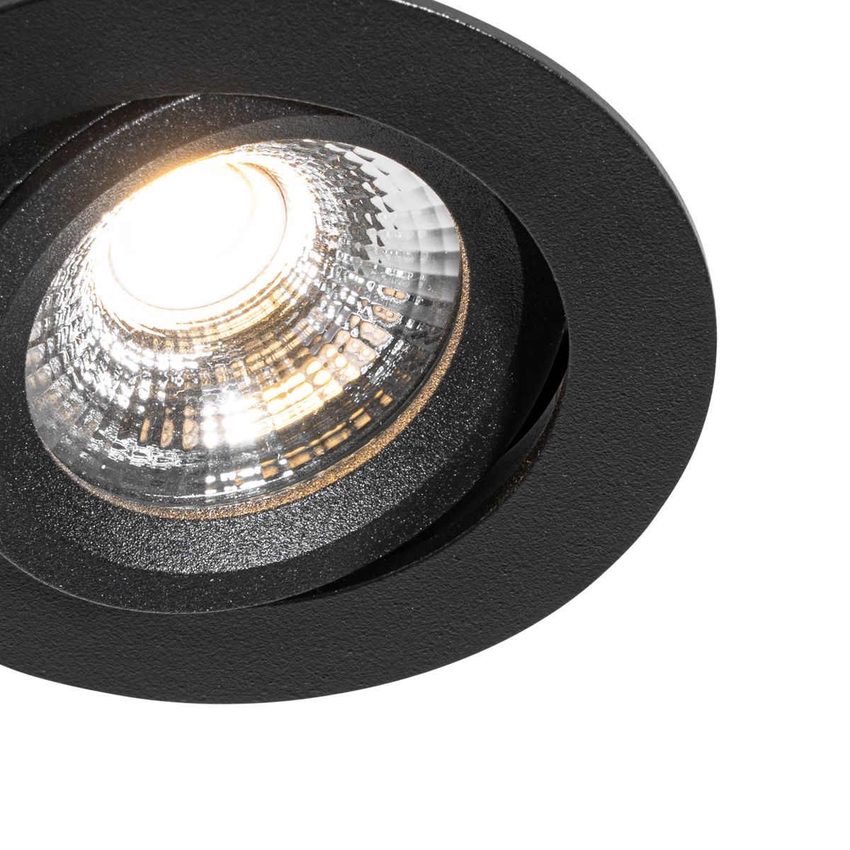 Inbouwspot zwart kantelbaar 8,2cm incl. LED dim to warm IP54 ultra slim - Pupil