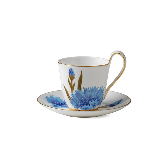 Royal Copenhagen  Flora højhankskop m/ underkop, Cornflower - 27 cl.