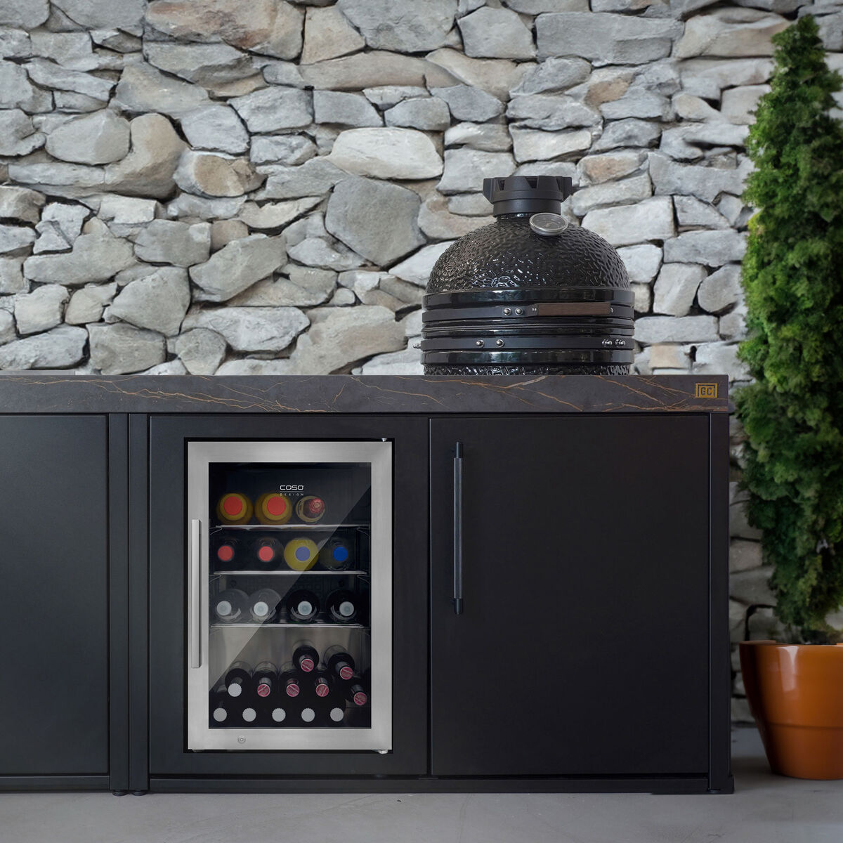 BBQ Cooler 63 liter høyrehengslet, rustfritt stål
