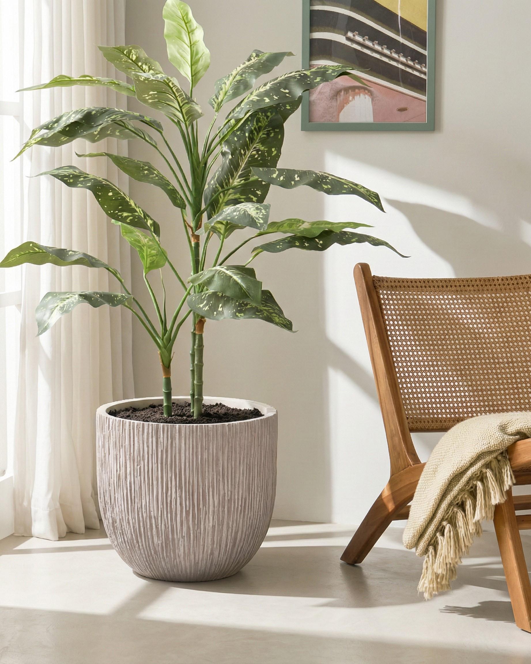 Bloempot HANYUE 42 cm Lichtbeige
