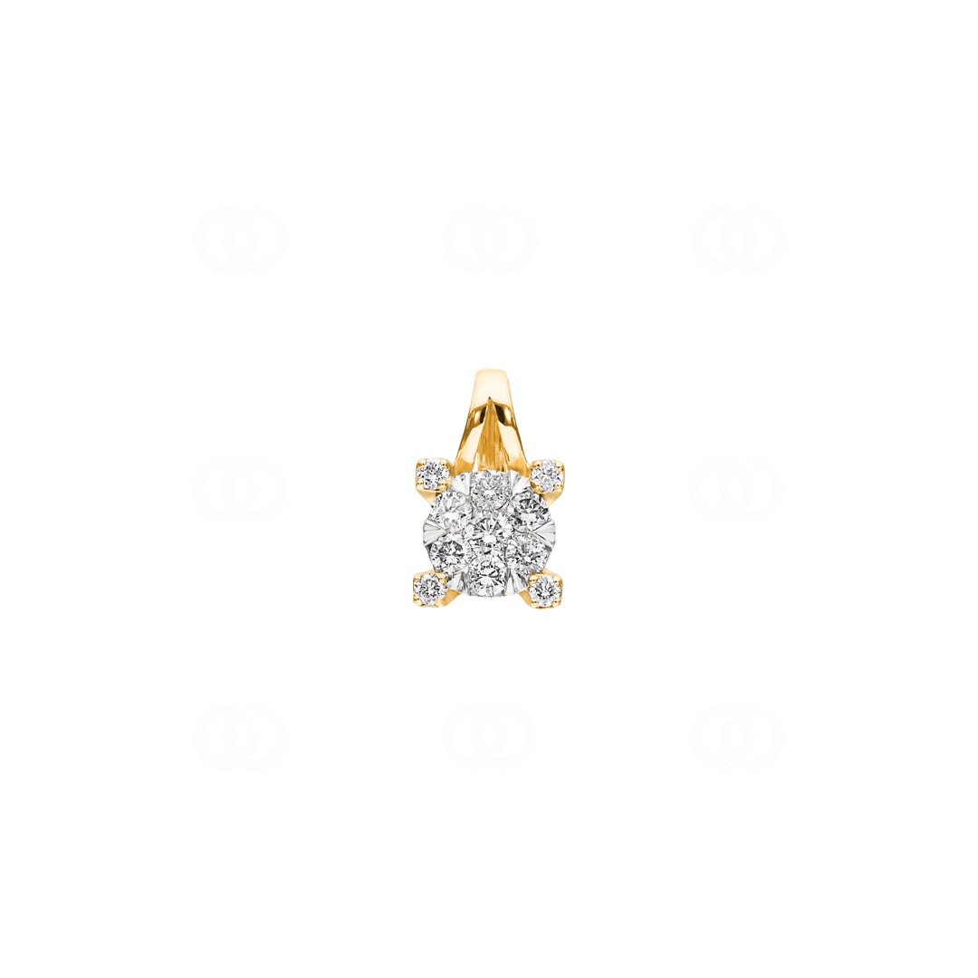 Anhänger 750/18 K Gelbgold mit Diamanten 0.50 ct H/si