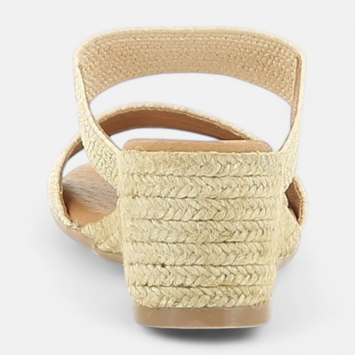 Mules à talon compensé Femme or