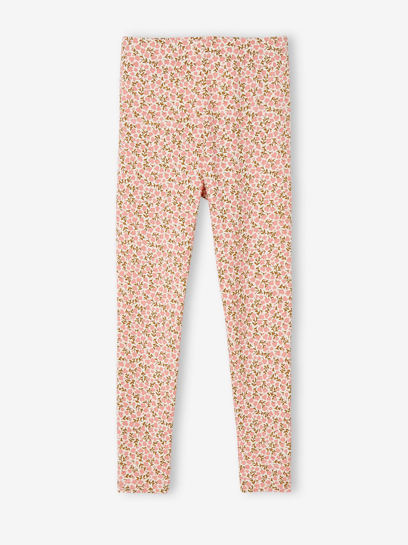 Conjunto de 2 leggings sortidas para meninas, tamanho médio com estampa azul.