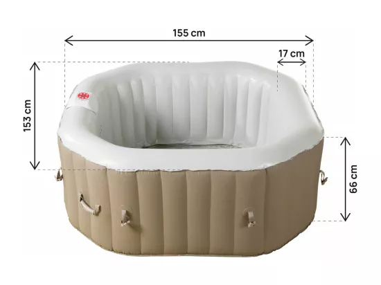 Spa octogonal gonflable en PVC 
